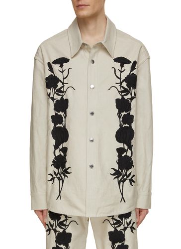 Embroidered Foliage Shirt Jacket - SONG FOR THE MUTE - Modalova