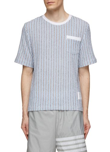 University Striped Pocket T-Shirt - THOM BROWNE - Modalova