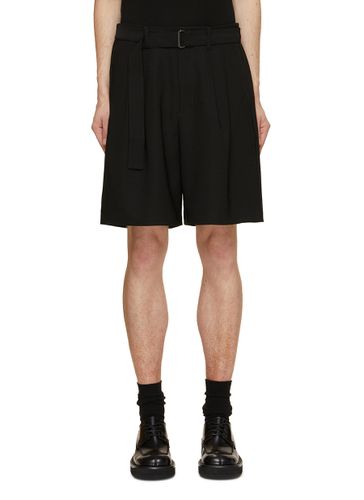 Tweed Pleated Belted Shorts - ATTACHMENT - Modalova