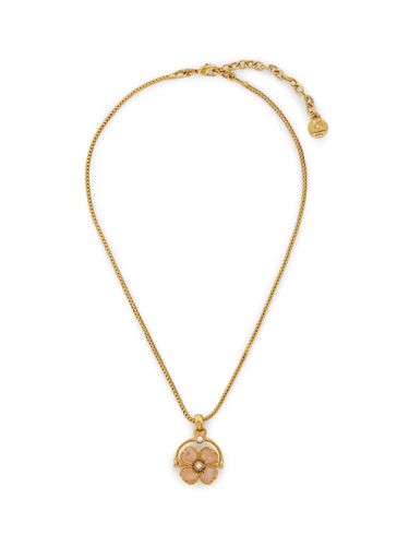 Talisman 24K Gold Plated Rose Quartz Freshwater Pearl Clover Necklace - GOOSSENS - Modalova