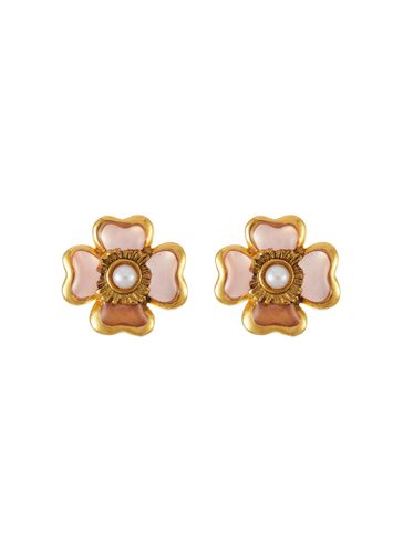 K Gold Plated Clover Earrings - GOOSSENS - Modalova