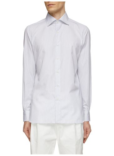 Spread Collar Striped Cotton Shirt - LUIGI BORRELLI - NAPOLI - Modalova