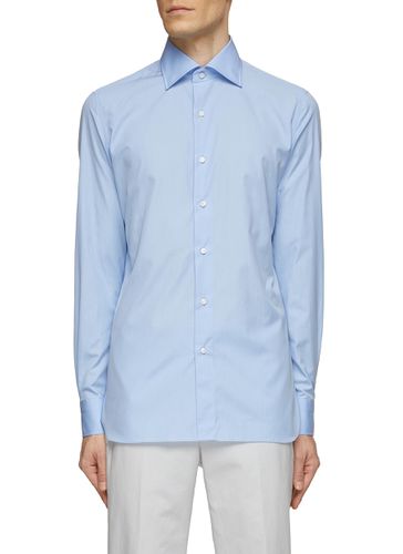Spread Collar Cotton Shirt - LUIGI BORRELLI - NAPOLI - Modalova