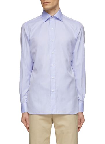 Spread Collar Cotton Twill Shirt - LUIGI BORRELLI - NAPOLI - Modalova