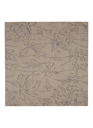 Floral Print Silk Foulard - BRUNELLO CUCINELLI - Modalova