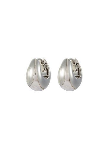 Rhodium Plasted Sterling Silver Hoop Earrings - NUMBERING - Modalova