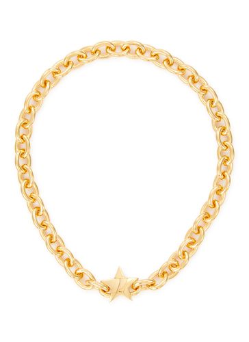 K Gold Plated Star Clasp Oval Chain Choker - NUMBERING - Modalova