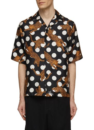 Leopard Polka Dots Silk Bowling Shirt - AMIRI - Modalova
