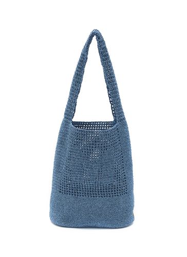 Medium Crocheted Lurex Bucket Bag - MIZELE - Modalova