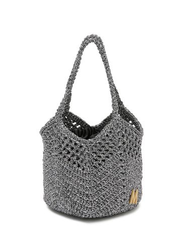 Extra Small Carré Crocheted Lurex Bucket Bag - MIZELE - Modalova