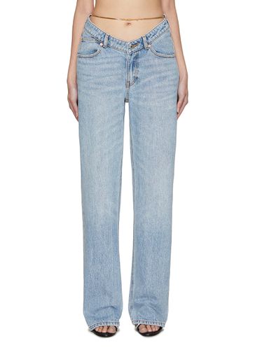 V-Front Jeans With Nameplate Chain - ALEXANDER WANG - Modalova