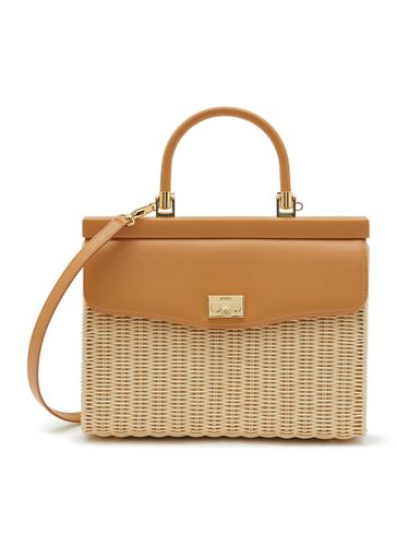 Mini Paris Wicker Leather Linen Bag - RODO - Modalova