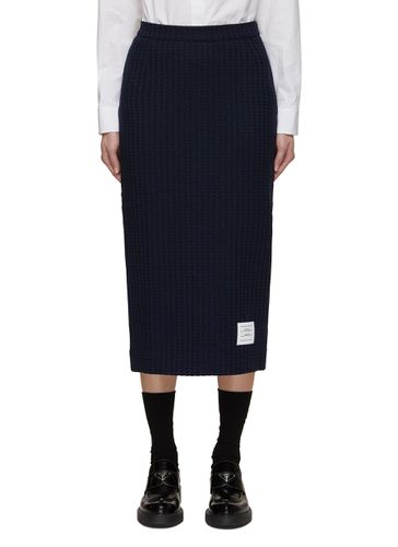 Checkered Jacquard Skirt - THOM BROWNE - Modalova