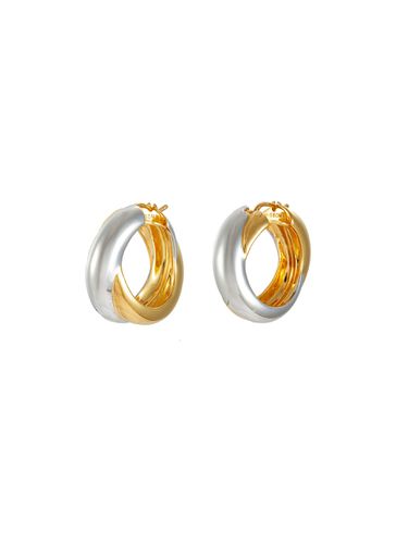 X Lucy Williams Chunky Entwine 18K Gold Plated Medium Hoop Earrings - MISSOMA - Modalova