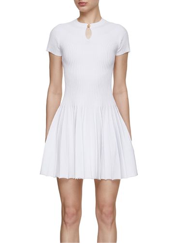 Pleated Knit Mini Dress - BALMAIN - Modalova