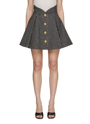 Vichy Tweed Tulip Short Skirt - BALMAIN - Modalova