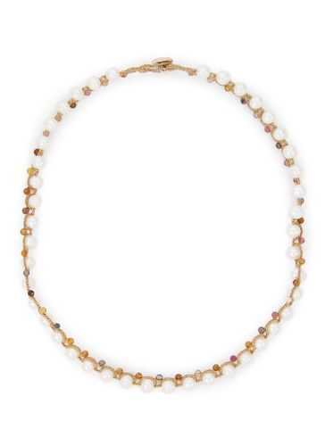 Dallas Small Fresh Water Pearl Tourmaline Necklace - LORINA BALTEANU - Modalova