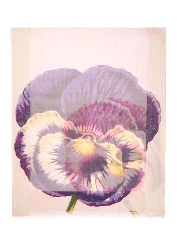 Floral Printed Wool Blend Scarf - FALIERO SARTI - Modalova