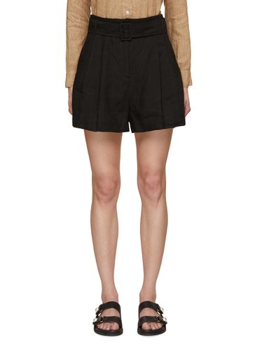Belted Linen Shorts - MARELLA - Modalova