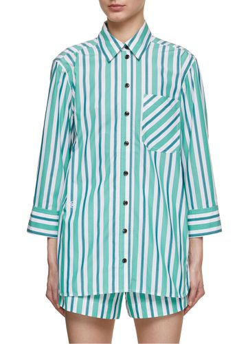 Stripe Cotton Shirt - GANNI - Modalova