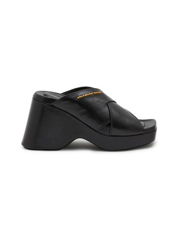 Float Criss-Cross Leather Platform Sandals - ALEXANDER WANG - Modalova