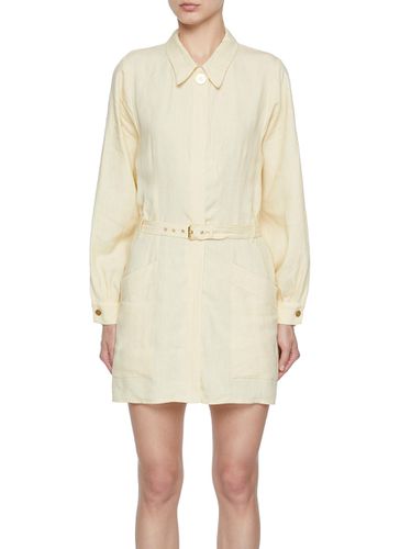 Belted Linen Shirt Dress - LE KASHA - Modalova