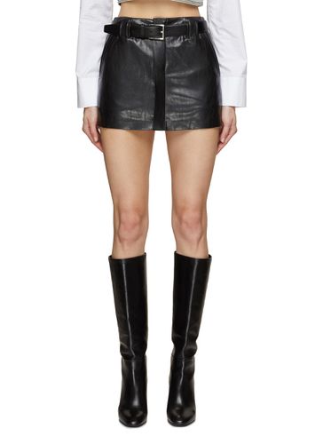 Faux Leather Mini Skirt - MO & CO. - Modalova