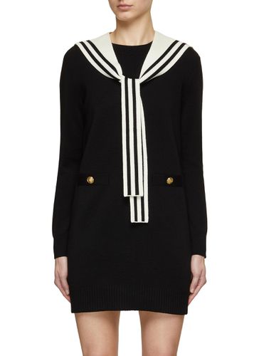 Detachable Sailor Collar Midi Dress - MO & CO. - Modalova