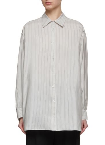 Luka Oversized Striped Silk Shirt - THE ROW - Modalova