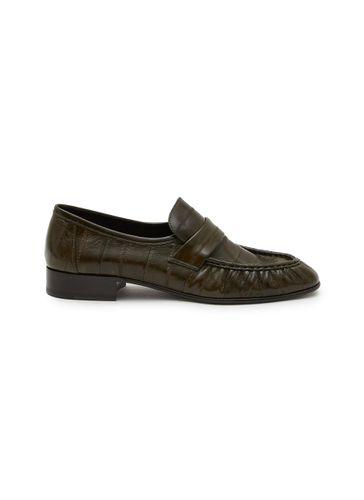Soft Eelskin Leather Loafers - THE ROW - Modalova