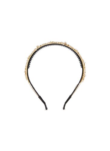 Crystal Embellished Satin Headband - VENNA - Modalova