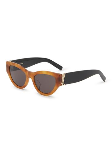 Tortoiseshell-effect Acetate Cat Eye Sunglasses - SAINT LAURENT - Modalova