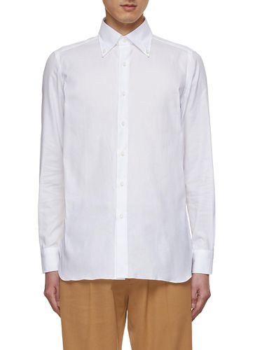 Button Down Collar Oxford Shirt - LUIGI BORRELLI - NAPOLI - Modalova