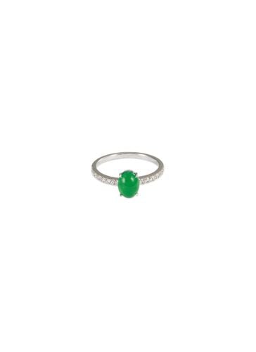 Jade diamond 18k white gold ring - SAMUEL KUNG - Modalova