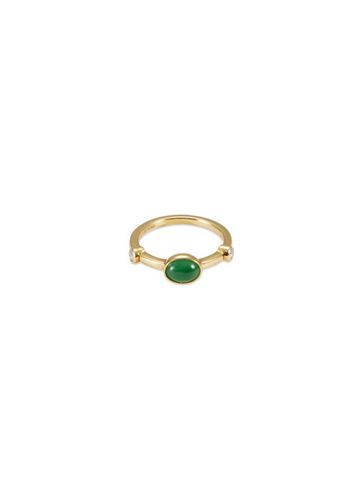 Diamond jadeite 18k yellow gold ring - SAMUEL KUNG - Modalova