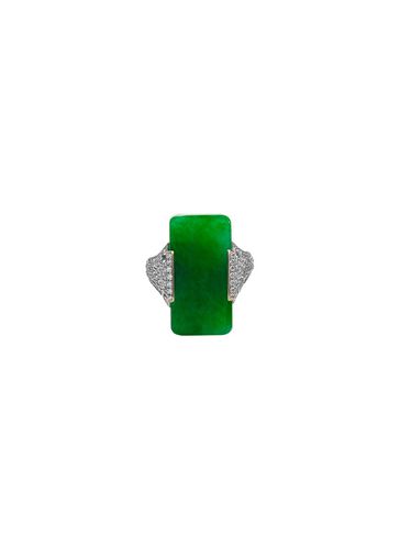 Diamond jade 18k gold ring - SAMUEL KUNG - Modalova