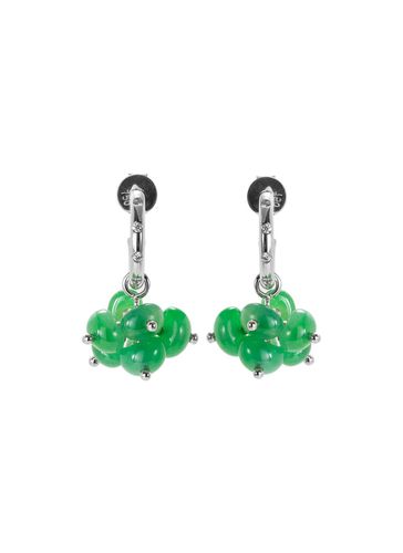 Diamond jade cluster drop earrings - SAMUEL KUNG - Modalova