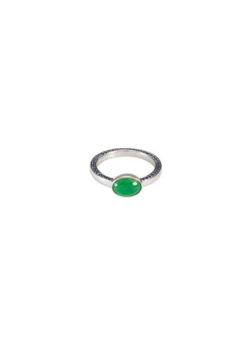 Sapphire jade 18k white gold ring - SAMUEL KUNG - Modalova