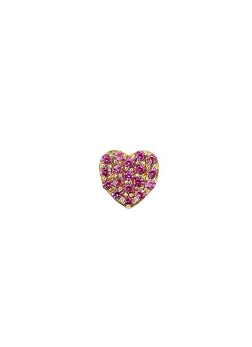 K yellow gold sapphire heart charm - Sweetheart - LOQUET LONDON - Modalova