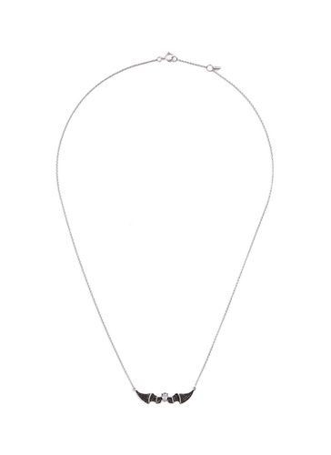 Alto' black diamond sapphire 18k white gold bat pendant necklace - BAO BAO WAN - Modalova