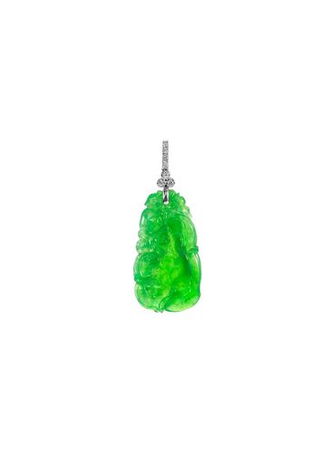 Diamond jade 18k white gold pendant - SAMUEL KUNG - Modalova