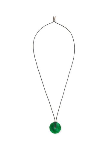Diamond jade disc pendant necklace - SAMUEL KUNG - Modalova