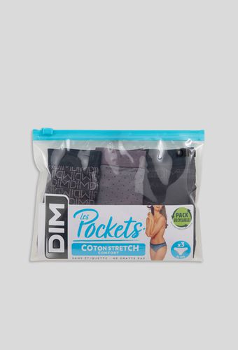 Lot de 3 boxers fantaisie en coton POCKET - DIM - Modalova