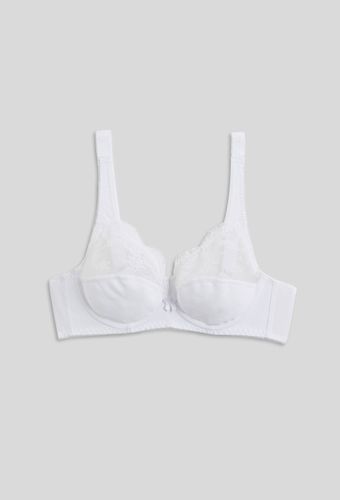 Soutien-gorge avec armatures et larges bretelles en microfibre et dentelle - MONOPRIX - Modalova