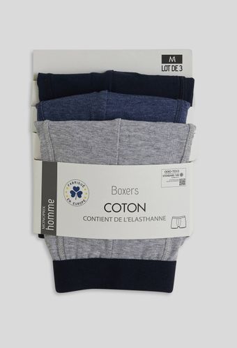 Lot de 3 boxers en coton BIO GOTS - MONOPRIX - Modalova