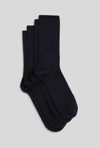 Lot de 2 paires de chaussettes à cotes en fil d'écosse Bleuforêt - BLEU FORET - Modalova