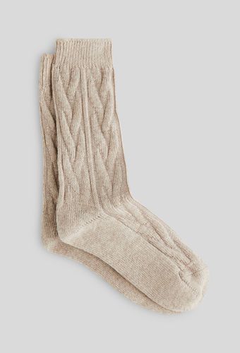 Paire de chaussettes chaudes torsade en coton recyclé - MONOPRIX FEMME - Modalova