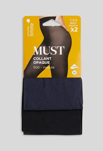 Lot de 2 collants opaques MUST - MONOPRIX FEMME - Modalova