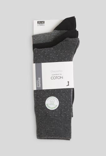 Lot de 3 paires de chaussettes fantaisie en coton - MONOPRIX - Modalova