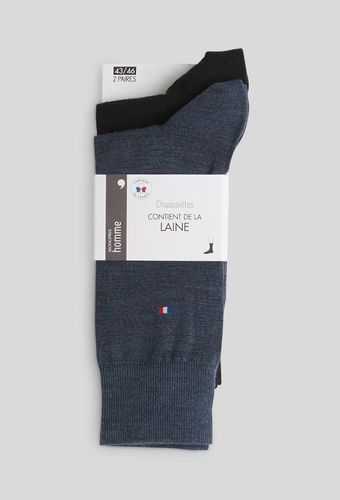 Lot de 2 paires de chaussettes en laine Fabrication Française - MONOPRIX - Modalova